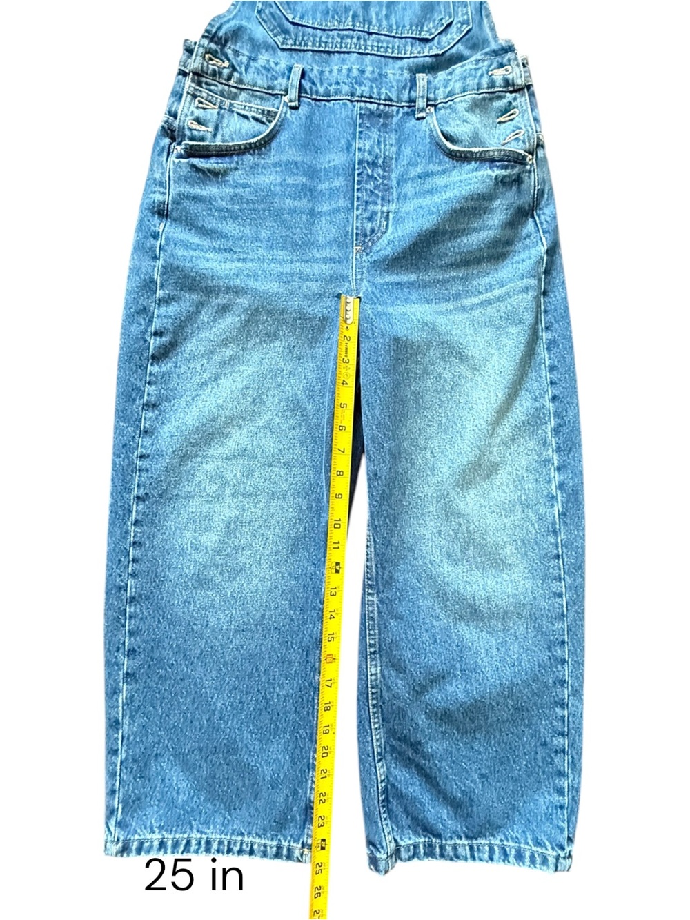 We The Free Women Denim Overalls Light Blue Adjustable Straps Size M NWT - Picture 10 of 13